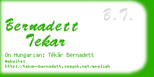 bernadett tekar business card